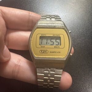 Tozai Gold Face Silver Band Quartz Watch